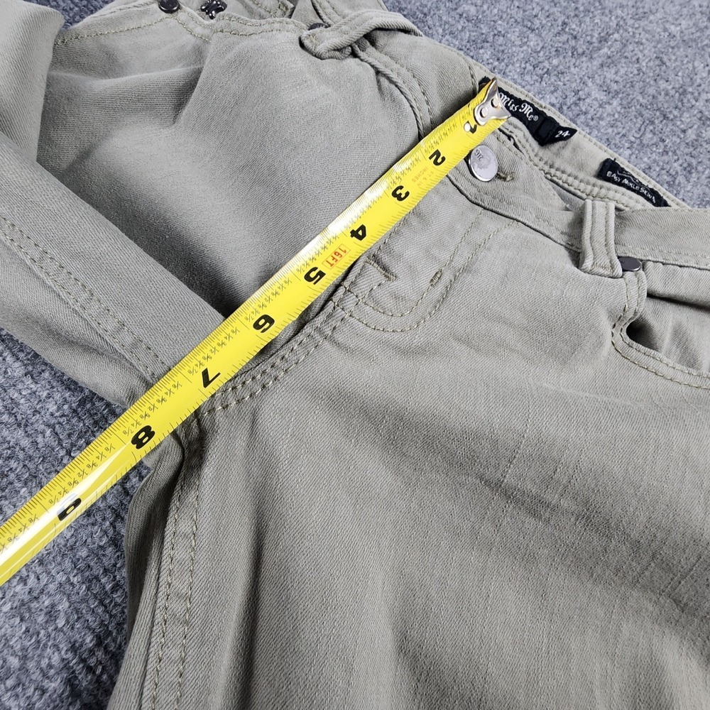 Miss Me Women's 24 Easy Ankle Skinny Jeans Olive Sage Green Military Surplus - Picture 9 of 11